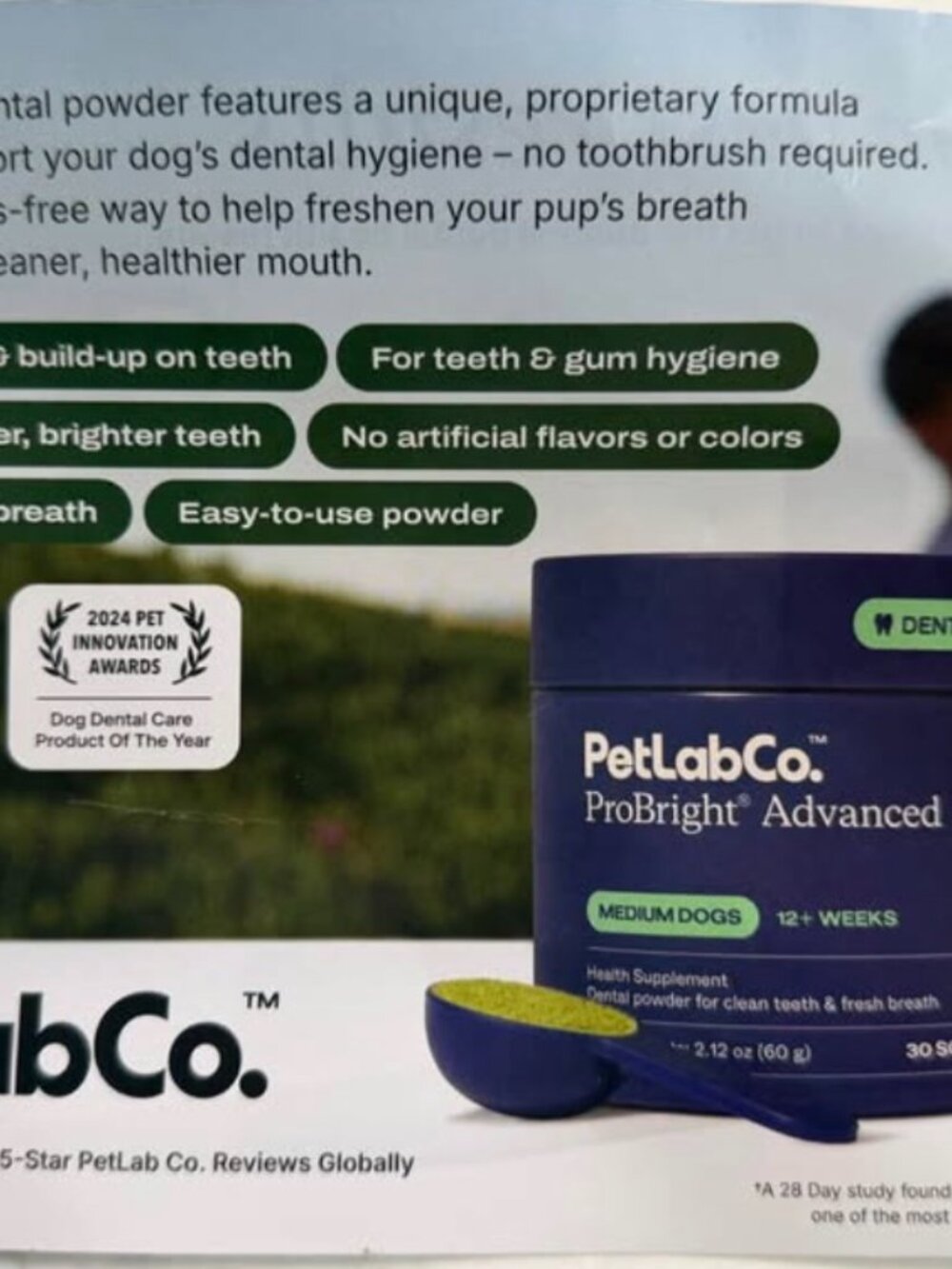 Pet Lab Co. Pro Bright Advanced Dental Powder for Small Dogs - Picture 2 of 4